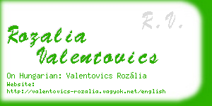rozalia valentovics business card